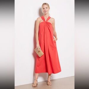 Faherty Bay Twist Seersucker Midi Dress Size XS